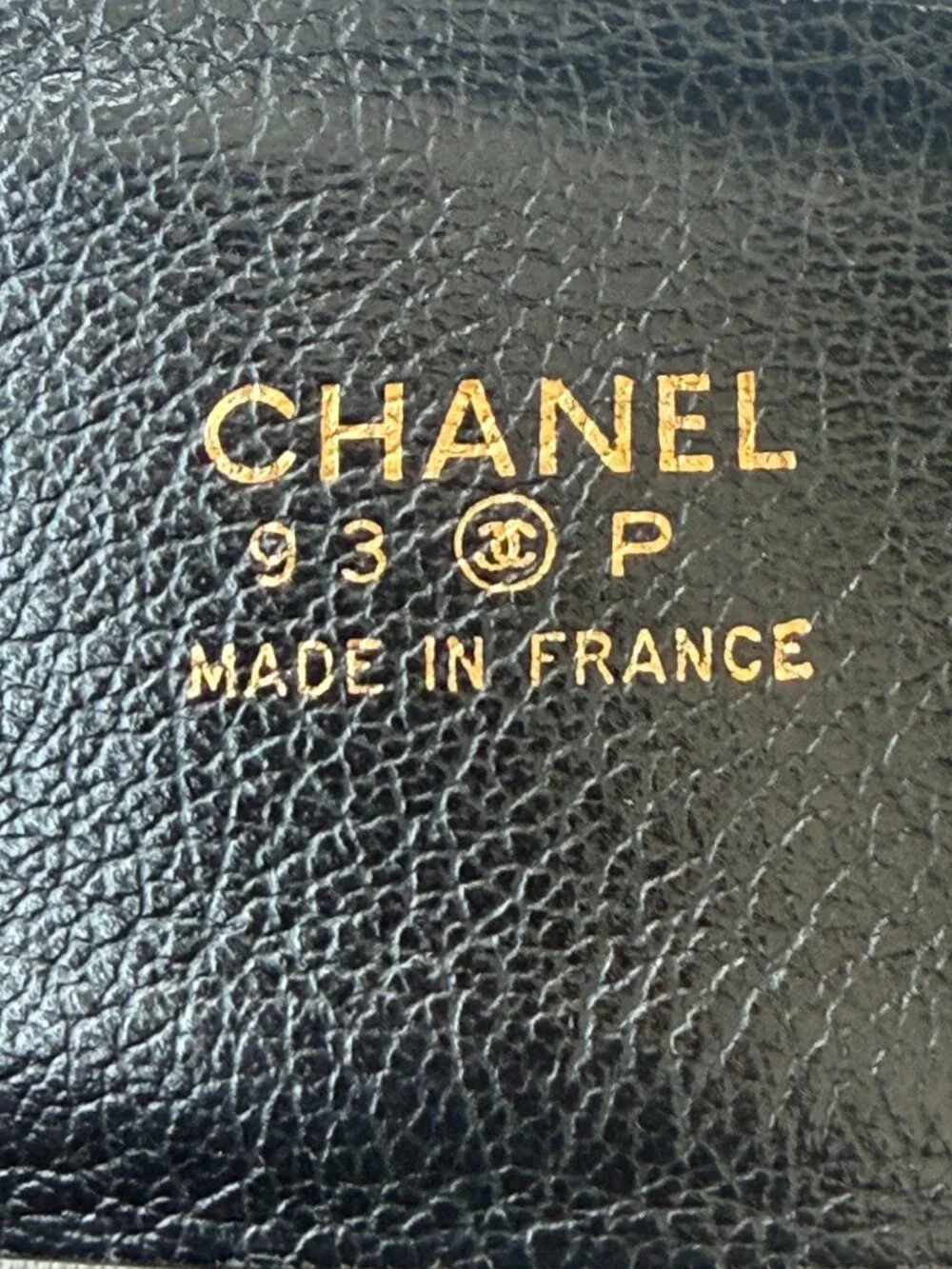 Chanel Black & Gold Vintage 1993 Logo Chain Belt
